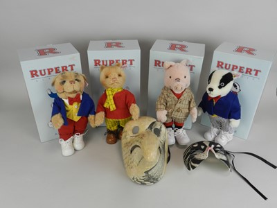 Lot 363 - Four Steiff Rupert the Bear teddy bears: Podgy...