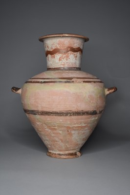 Lot 245 - A Roman white painted hydria (ewer), circa 1st century B.C.