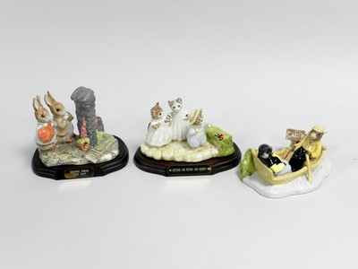 Lot 402 - Three Beswick tableau groups: 'Hiding from the...