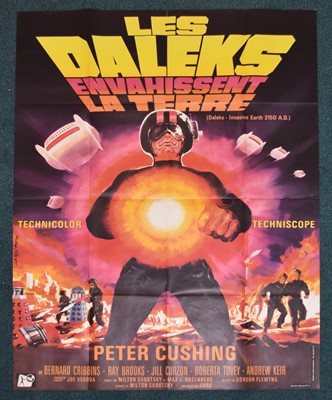 Lot 462 - Two French movie posters: 'Les Daleks,...