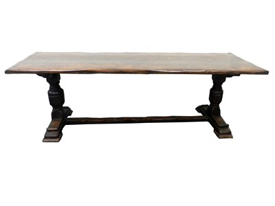 Lot 500 - A reproduction, 17th century, style refectory table