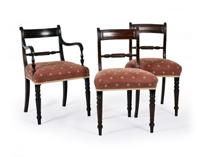 Lot 447 - A set of 8 Regency mahogany dining chairs