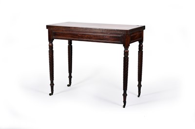 Lot 449 - A Regency mahogany and rosewood, brass inlaid, tea table