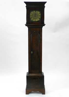 Lot 474 - An 18th century 30-hour, oak longcase clock