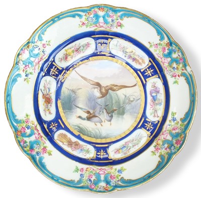 Lot 195 - A Sèvres plate, the porcelain circa 1760,...