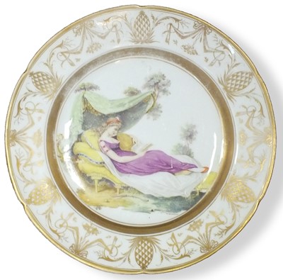 Lot 205 - A Coalport porcelain plate circa 1805-10 of...