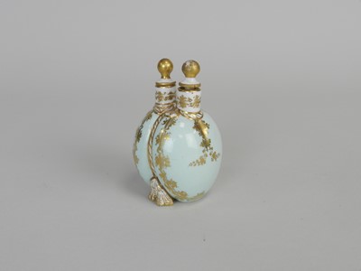 Lot 392 - An unusual Coalport double scent bottle circa...