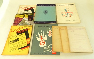 Lot 2 - TYPOGRAPHICAL MAGAZINES. Signature, 14 issues...