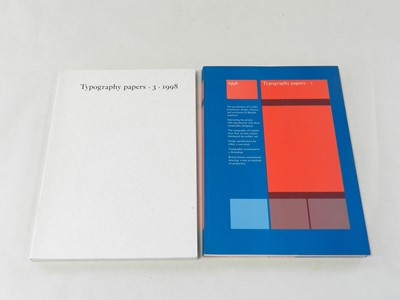 Lot 10 - TYPOGRAPHY PAPERS. 1996 no.1 and 1998 no.3....