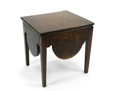 Lot 518 - A 19th century, Queen Anne style, oak commode, converted to a bedside table