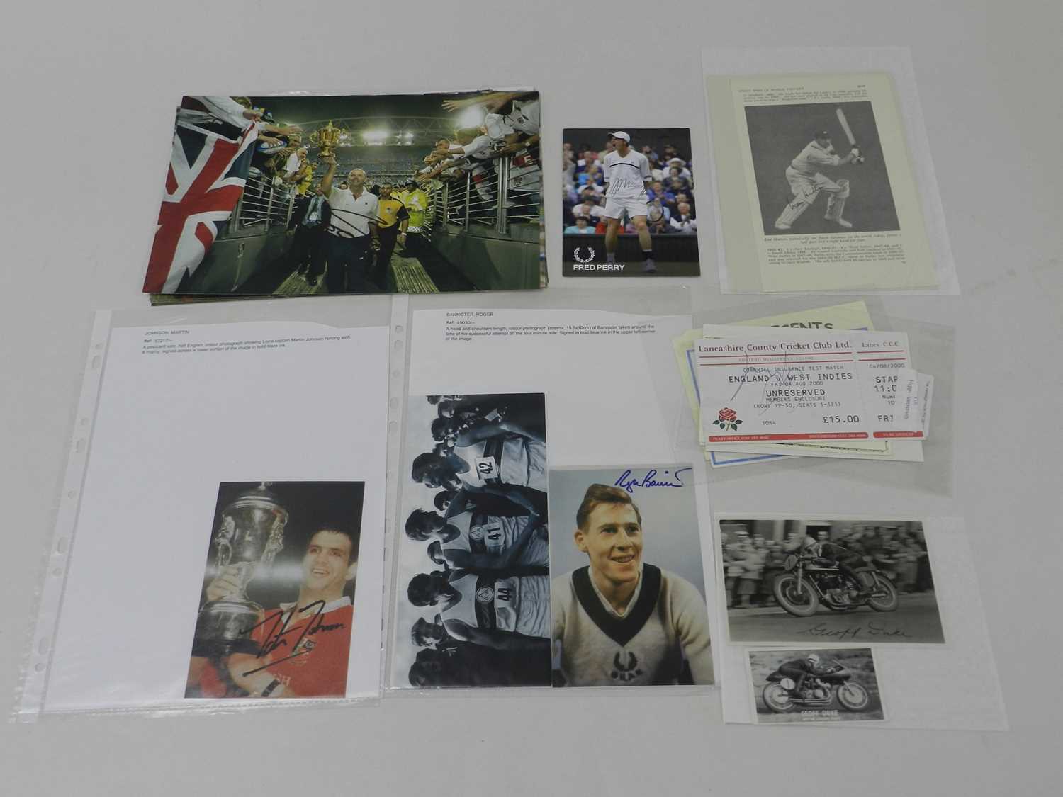 Lot 64 - ROGER BANNISTER, signed photograph, with other...