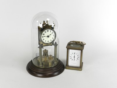 Lot 475 - A 20th century brass, perpetual timepiece and a carriage timepiece