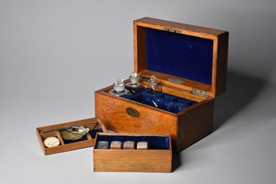 Lot 394 - A Victorian oak apothecary box by John Bell, London