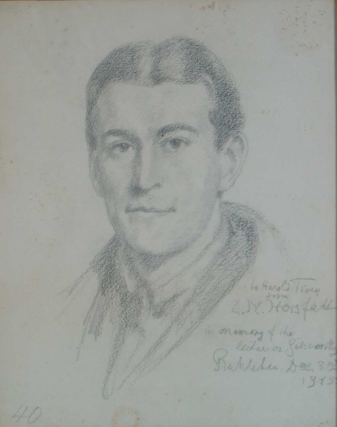 Lot 327 - Charles Medelssohn Horsfall (British-German 1865-1942) Portrait of Harold Tivey