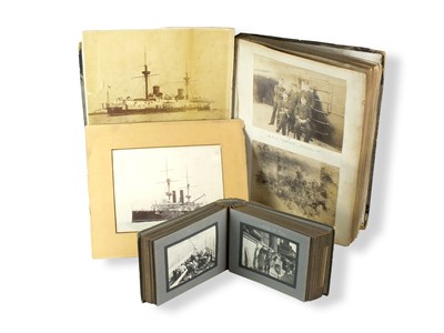 Lot 244 - Two photograph albums, compiled by Engineer Lieutenant Herbert W Harris