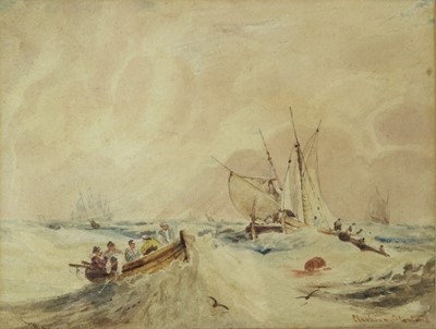 Lot 117 - William Clarkson Stanfield (1793-1867) Fishing Boats at Sea