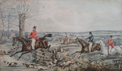 Lot 290 - A set of 10, 19th century hunting aquatints