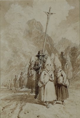 Lot 120 - George Robert Lewis (British, 1782-1871) Procession of St Gilpin