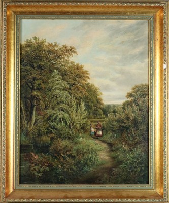 Lot 293 - B.L. Hold (British 19th-20th Century), Mother and Daughter Gathering Kindling