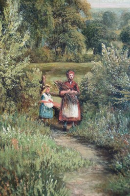 Lot 293 - B.L. Hold (British 19th-20th Century), Mother and Daughter Gathering Kindling