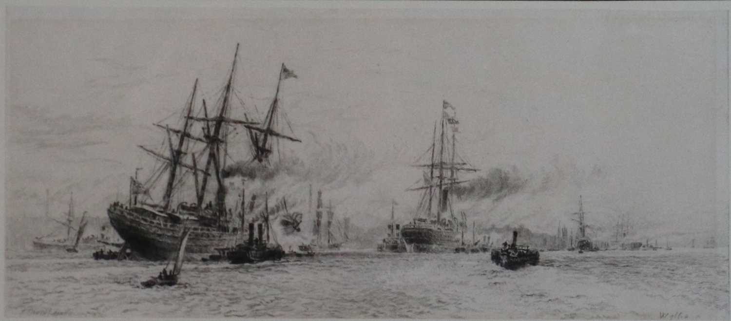 Lot 313 - William Lionel Wyllie (1851-1931) Naval Engagement and further prints