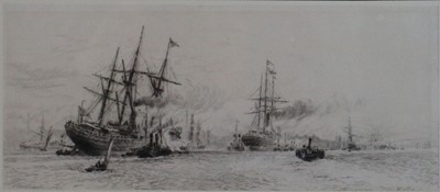 Lot 313 - William Lionel Wyllie (1851-1931) Naval Engagement and further prints
