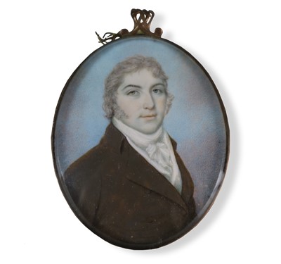 Lot 206 - English School (Early 19th century), Miniature Portrait of a Gentleman