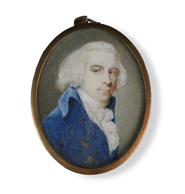 Lot 205 - English School (late 18th/early 19th century), Portrait Miniature of a Gentleman