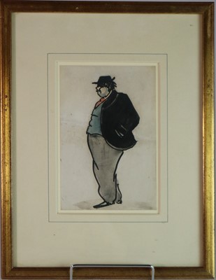 Lot 23 - Claud Lovat Fraser (British, 1890-1921) Gentleman wearing black jacket