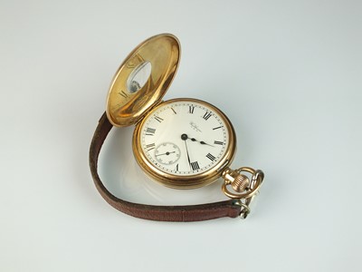 Lot 55 - A Gentleman's 9ct gold Waltham half hunter pocket watch