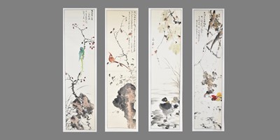 Lot 425 - Chinese School, 20th century Four hand scrolls,...