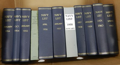 Lot 133 - NAVY LIST, January 1954-2004, 53 vols, 45 in...