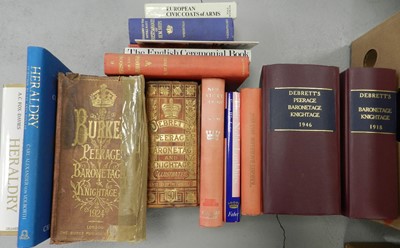 Lot 134 - LODGE'S PEERAGE 1910 (rebound); Burke's...