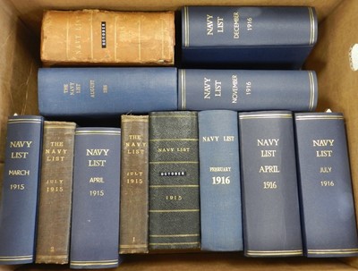 Lot 89 - NAVY LIST, January 1914 - October 1930. Mostly...