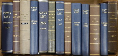 Lot 89 - NAVY LIST, January 1914 - October 1930. Mostly...