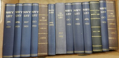Lot 132 - NAVY LIST, January 1931 - April 1953, mostly...