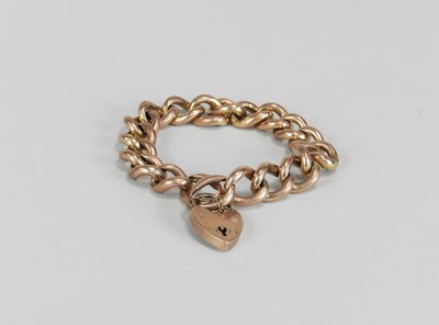 Lot 282 - A 9ct gold hollow curb link bracelet