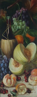 Lot 138 - D Croxton (British School, 19th-20th Century) Still Life of Fruit