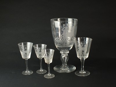 Lot 202 - An early 20th century suite of glass