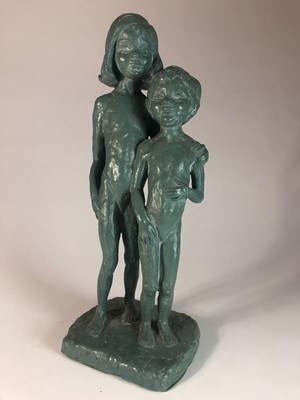 Lot 54 - Koos van der Kaaij (Dutch 1900-1976) Pair of Standing Children