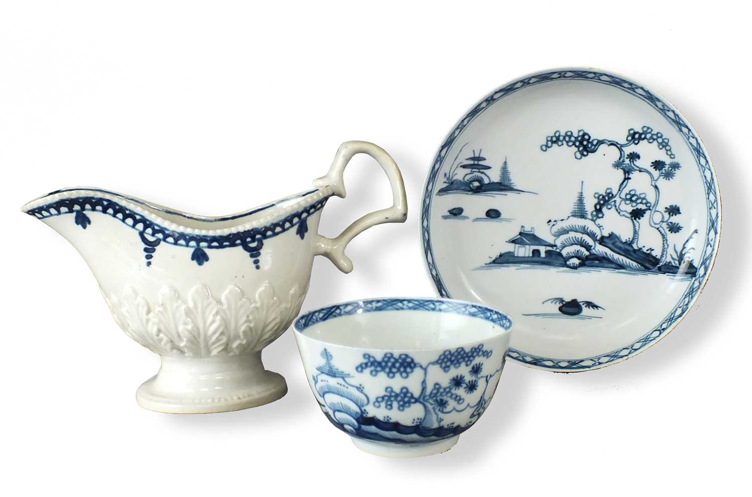 Lot 208 - Philip Christian tea bowl and saucer with a John Pennington creamer