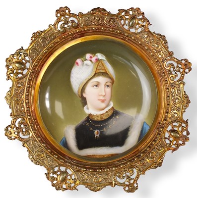 Lot 209 - A German porcelain portrait plate, early 20th century