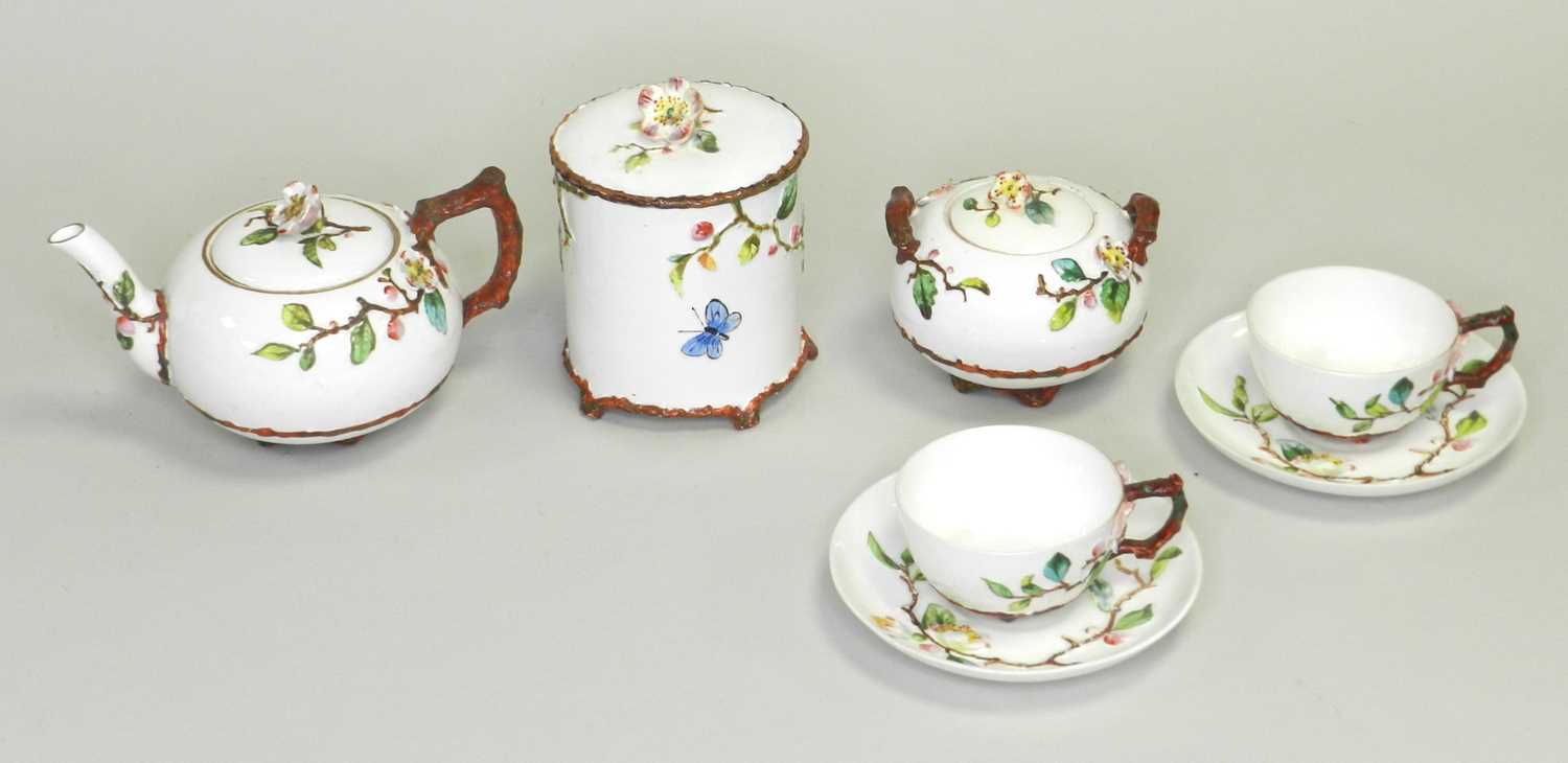 Lot 164 - An EJD Bodley 'Blossom' tea service, circa 1876