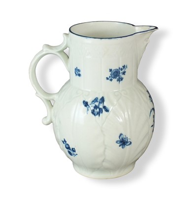 Lot 178 - Worcester 'Gillyflower' cabbage leaf jug, circa 1770-80