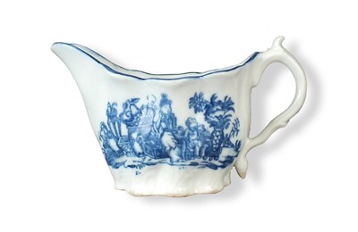 Lot 174 - Caughley 'Mother and Child' Chelsea ewer, circa 1785-90