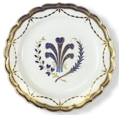 Lot 181 - Worcester 'Prince of Wales' dessert plate, circa 1790