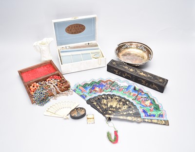 Lot 332 - A collection of silver, plate and costume jewellery