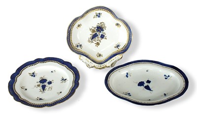 Lot 167 - Caughley 'Dresden Flowers' dessert wares