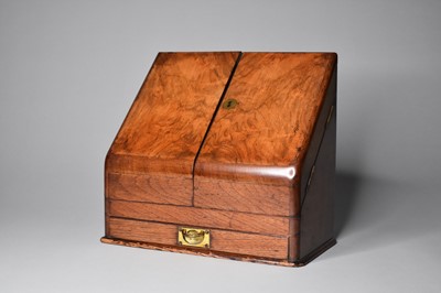 Lot 392 - A 19th century mahogany stationary box