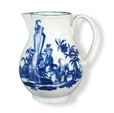 Lot 184 - Worcester 'Mother and Child' sparrow beak cream jug, circa 1775